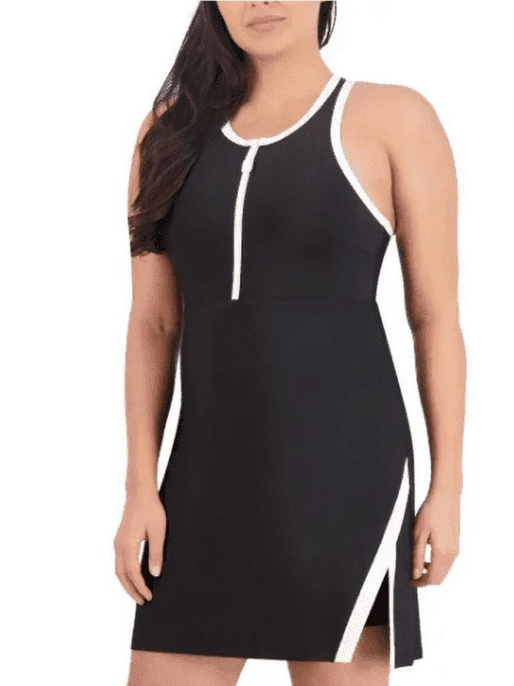 Black & white trim tennis skort dress